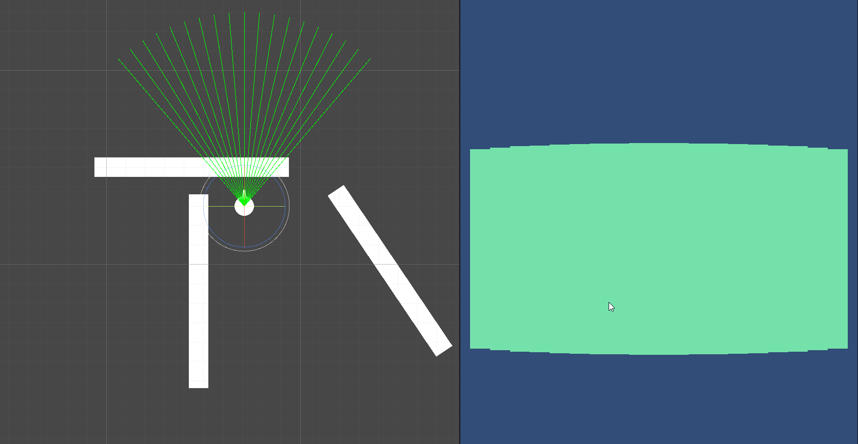 Raycasting renderer using two eyes at the same time to render in simple scene