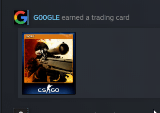 Steam trading card hover animation